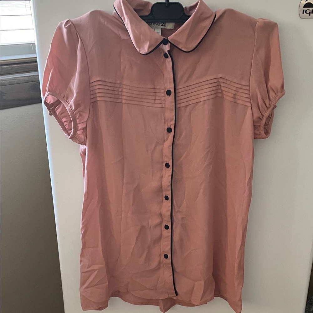 Forever 21 Blush Button-Down Shirt
